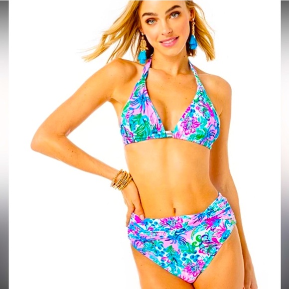 VGUC Lilly Pulitzer 3 pc swim Arika Yarrow Talli Mandevilla Baby Paradise Petal - Picture 2 of 7